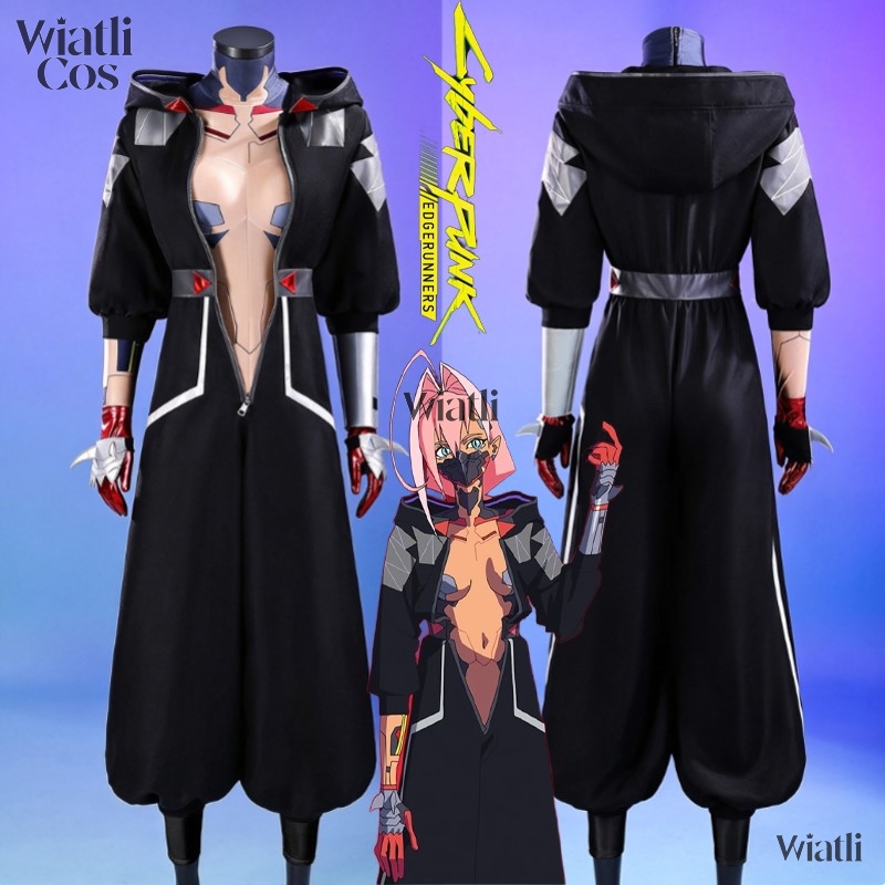 Anime Yang Cosplay - 高品質アニメ『サイバーパンク・エッジランナーズ2』タリヤ・ヤン コスプレ衣装 ユニフォーム フード付きジャケット ロールプレイ ハロウィンパーティー