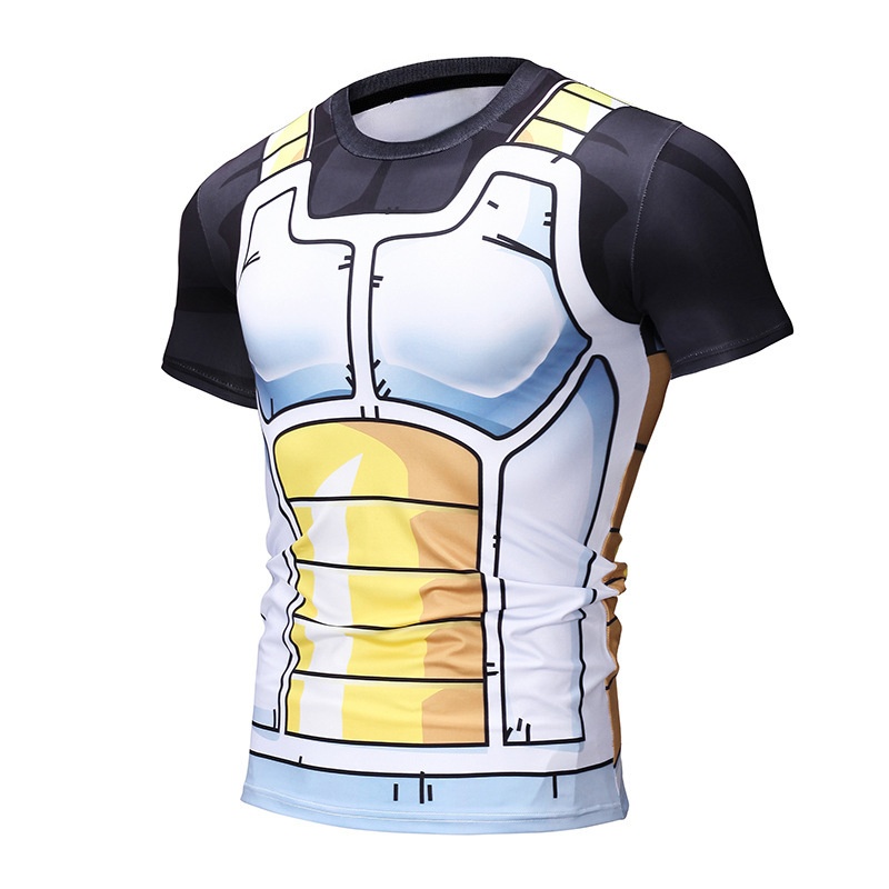 Dragon Ball Saiyan Armor - 2026 ドラゴンボール夏メンズ Tシャツアニメ悟空原宿親子トレンディ半袖アニメコスプレ Tシャツ