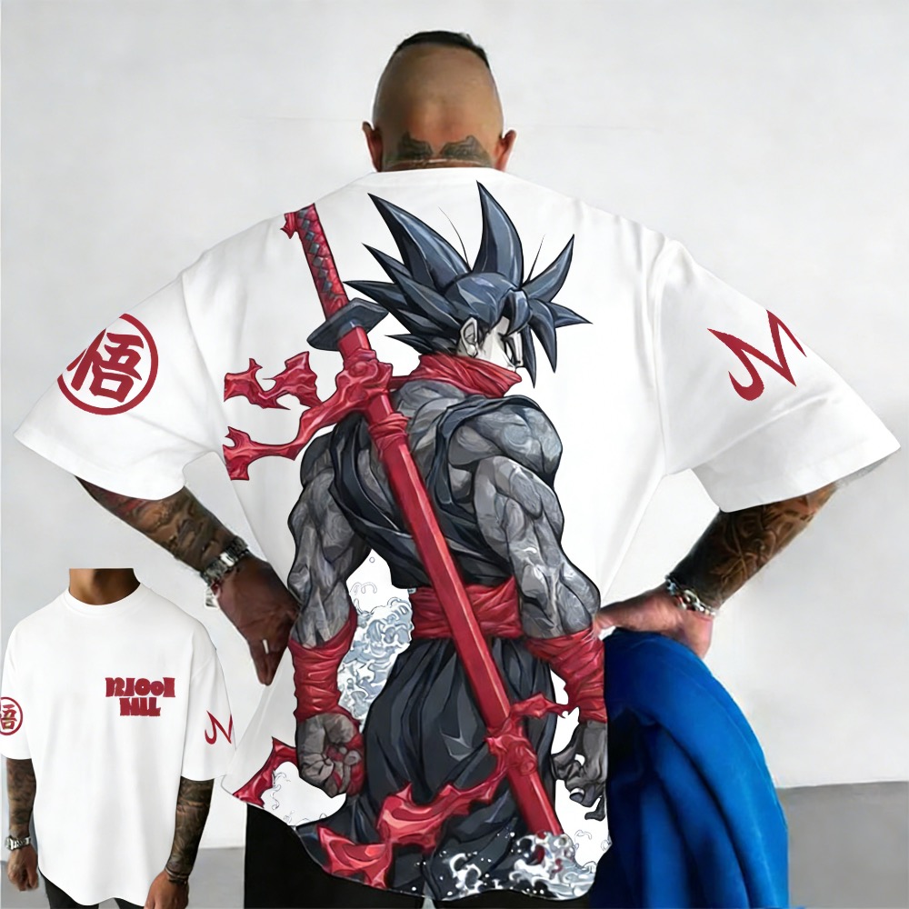 Dragon Ball Saiyan Armor - プラスサイズドラゴンボール夏アニメプリント男性と女性の Tシャツカジュアル親子トップファッションストリートウェア Y2K 原宿スタイル