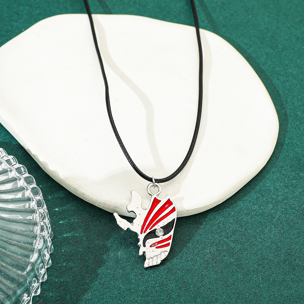Anime Cosplay Bleach - アニメ黒崎一護ホロウマスクブルヘッドボイドスカルマスクメタルペンダントネックレス - コスプレジュエリークリエイティブギフト