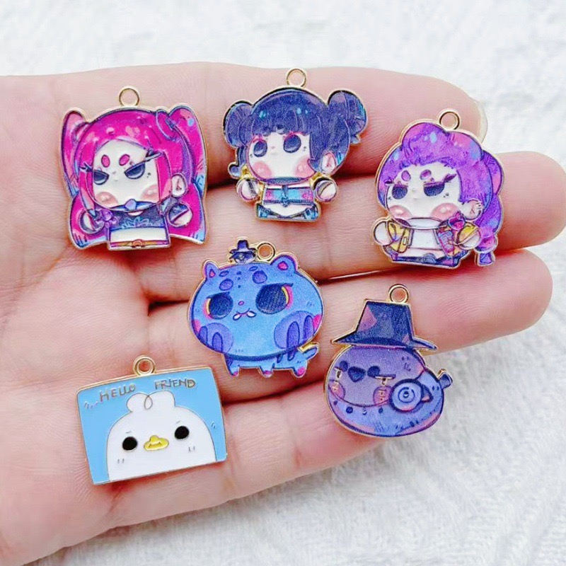 Anime & Cosplay Expo Acx 2025 - 10 個漫画アニメペンダントオイルドロップ合金 DIY イヤリングキーホルダーペンダントアクセサリー