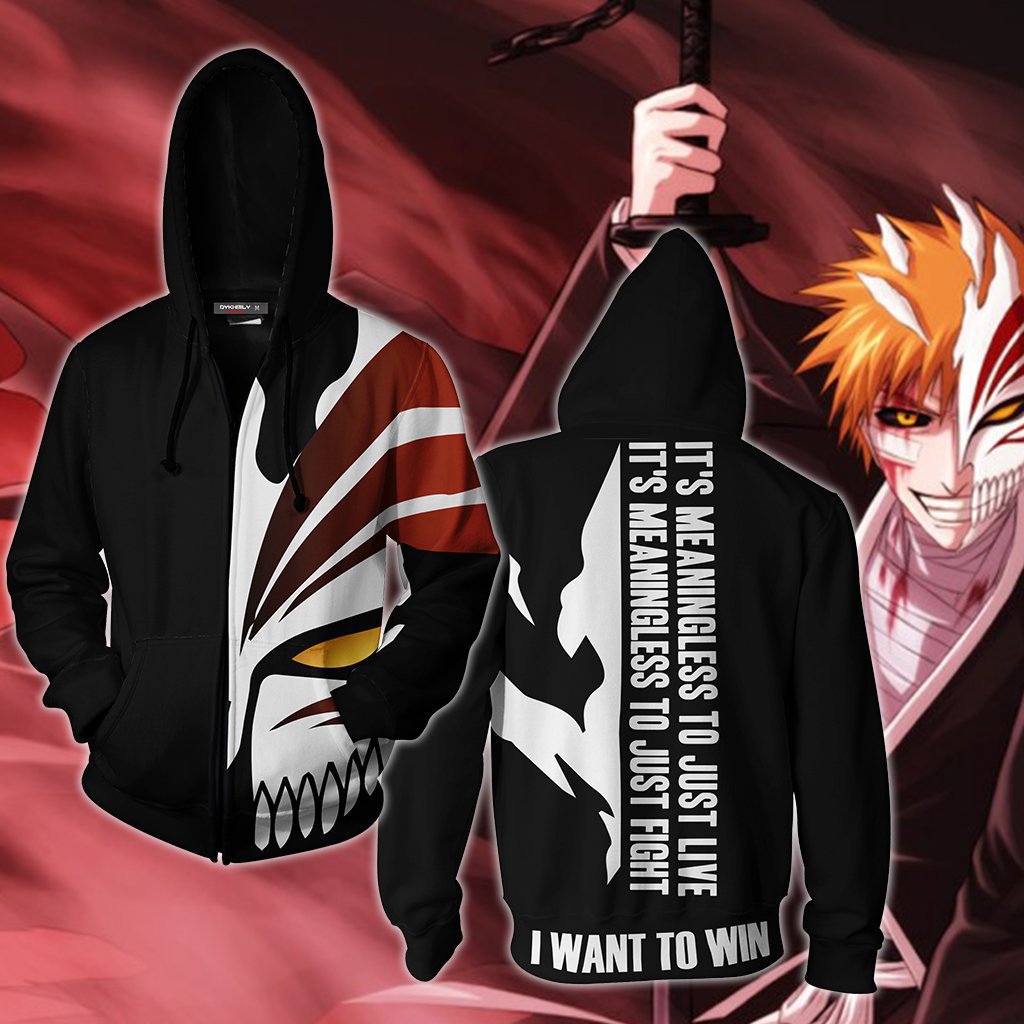 Anime Cosplay Bleach - クラシックな日本のアニメ「BLEACH」黒崎一護3Dフーディーシリーズコスプレアニメ3Dフード付きスウェットシャツフーディー