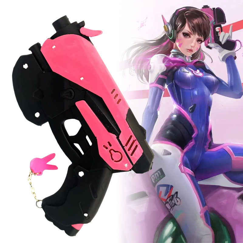 Anime Cosplay Real - D.va-子供用ゴム製ピストル,武器,花の歌,オーバーウォッチ,コスプレ,おもちゃモデル,ゲーム,周辺機器,アニメギフト,実際のサイズ