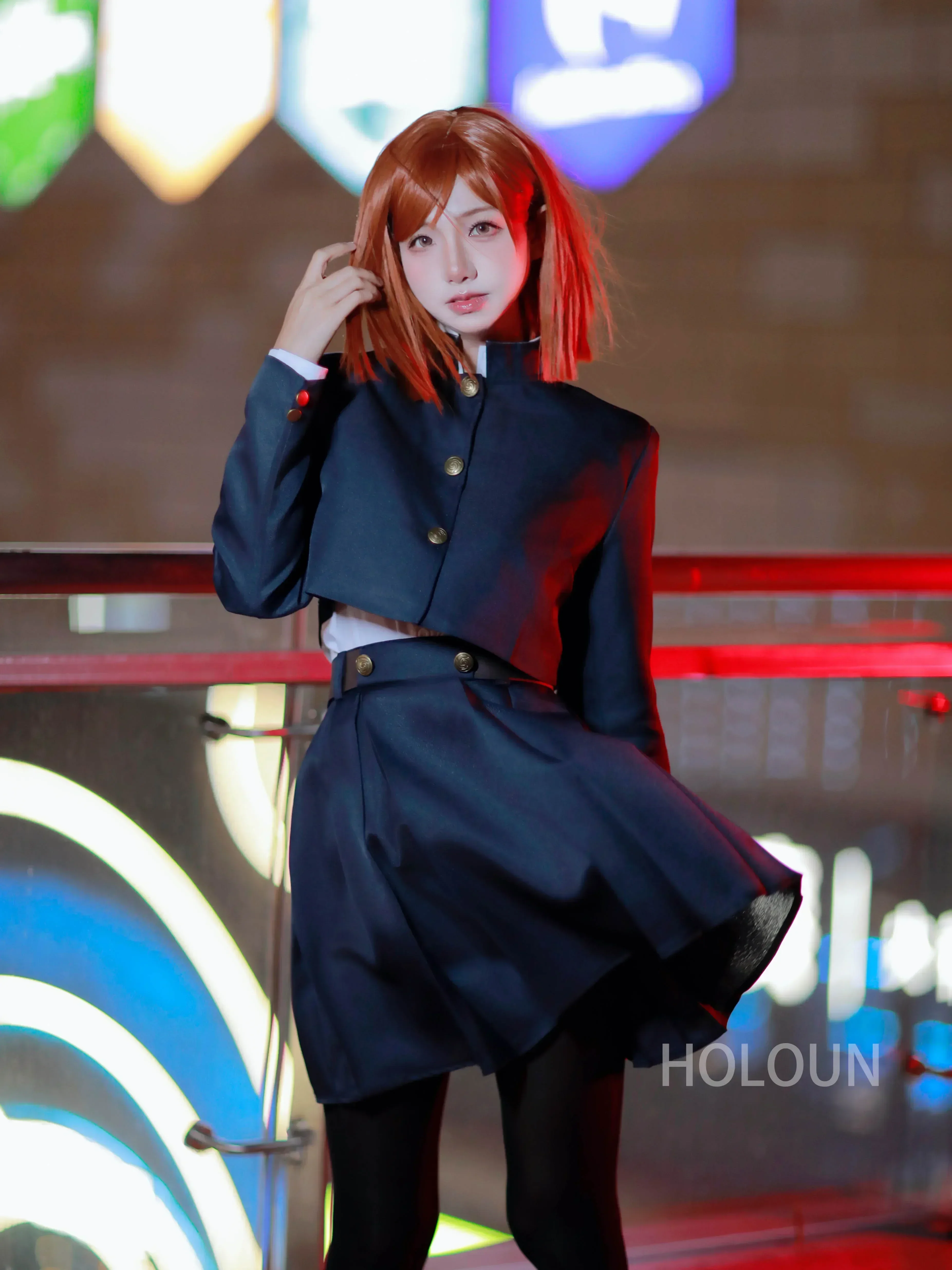 Cosplay Anime Jjk - 2026年呪術廻戦漫画アニメ九条野花コスプレ衣装ウィッグジャケットロングスカートローズネット合成繊維ハロウィンクリスマス
