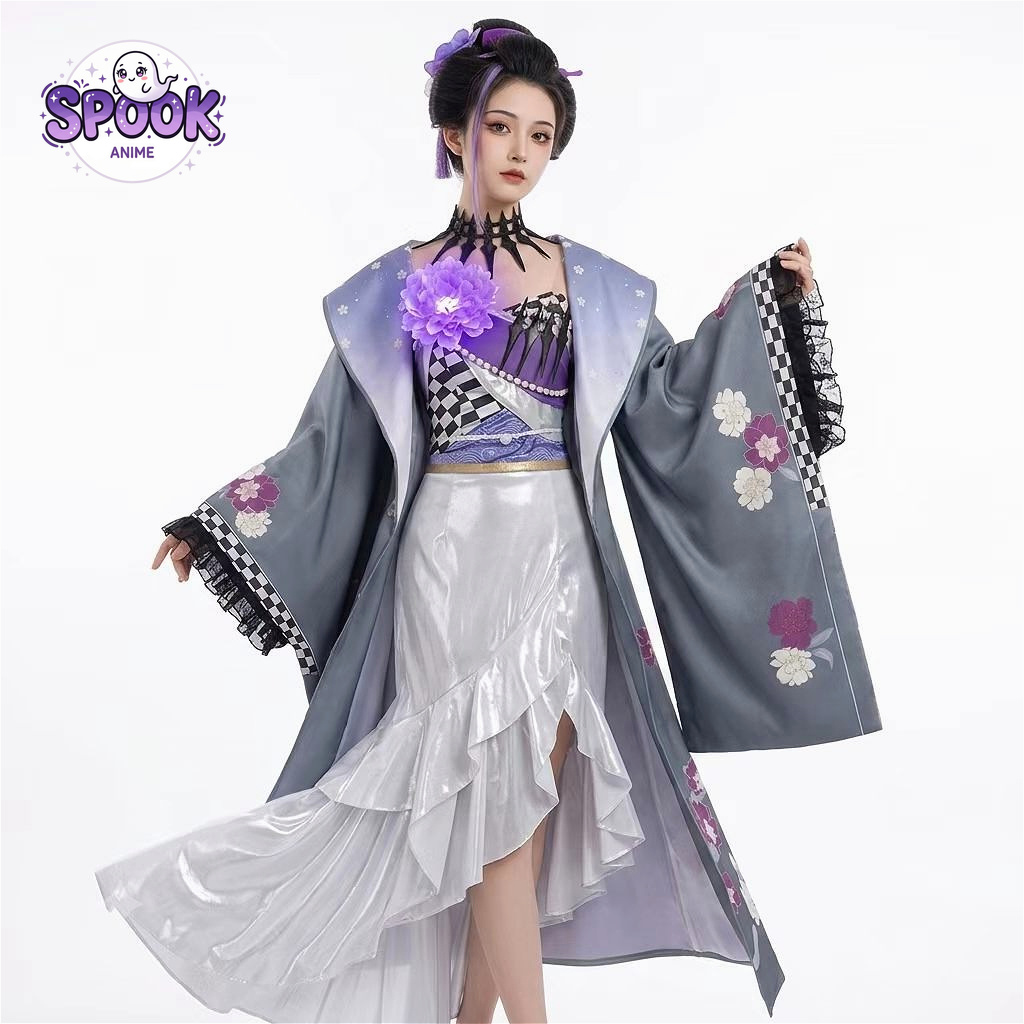 Anime Cosplay Kimono - 着物ドレス Vulpisfoglia アウトオブフォーカス コスプレ アークナイツ モンスターハンター