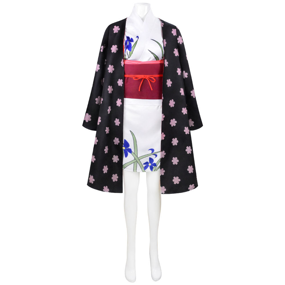 女性用衣装 ニコ・ロビン コスプレ衣装 ウノ国着物 花柄マン - Anime Cosplay Kimono のレビューと価格