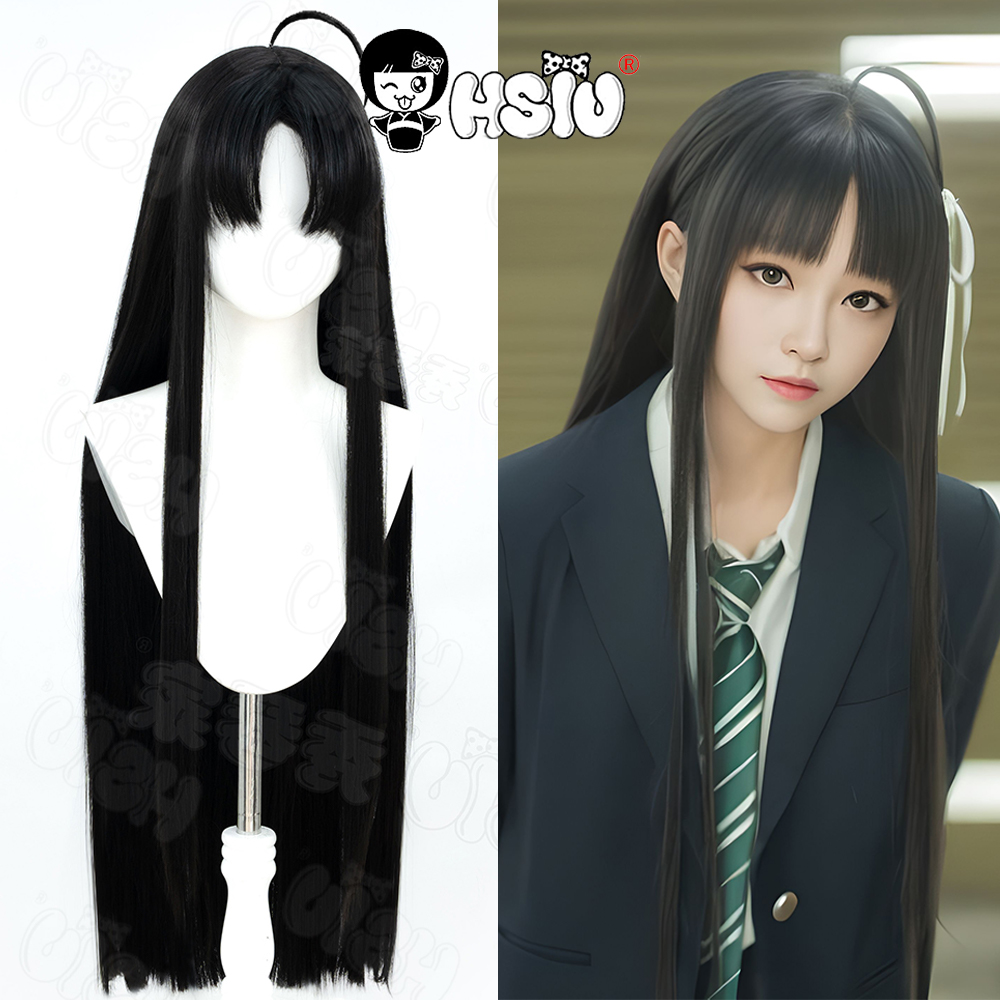 阿波スバル コスプレウィッグ HSIU 80CM ブラックロ - Anime Cosplay Girl With Black Hair のレビューと価格