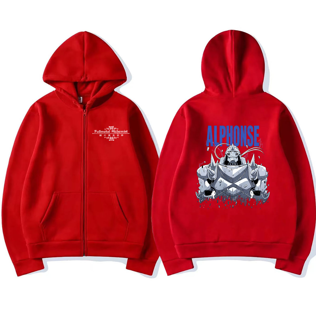 アニメ鋼の錬金術師グラフィックジッパーパーカーマンガアルフォ - Fullmetal Alchemist Coat のレビューと価格