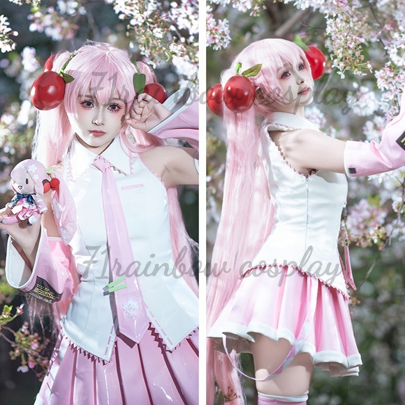 さくらミクコスプレ衣装ミク制服 JK フォーミュラドレスセッ - Anime Cosplay Miku のレビューと価格