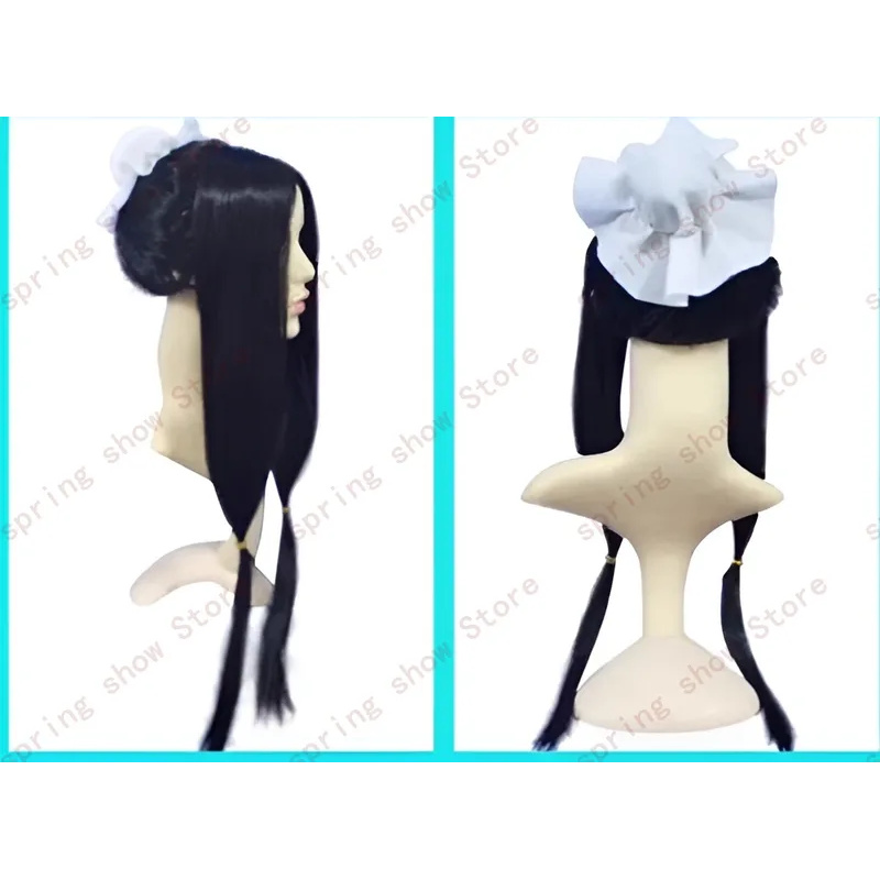 DY20JP アニメ水の国ユキ一族ハクコスプレ衣装髪帽子黒ロ - Anime Cosplay Long Black Hair のレビューと価格