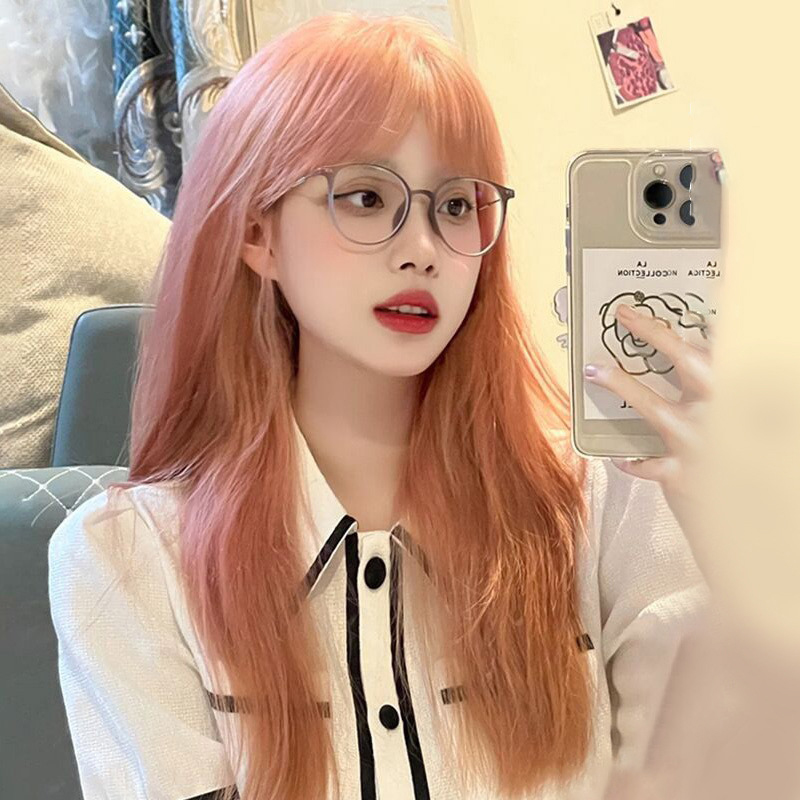 合成韓国風ブラックロングストレートヘアウィッグ（前髪付き）ア - Anime Cosplay Girl With Black Hair のレビューと価格