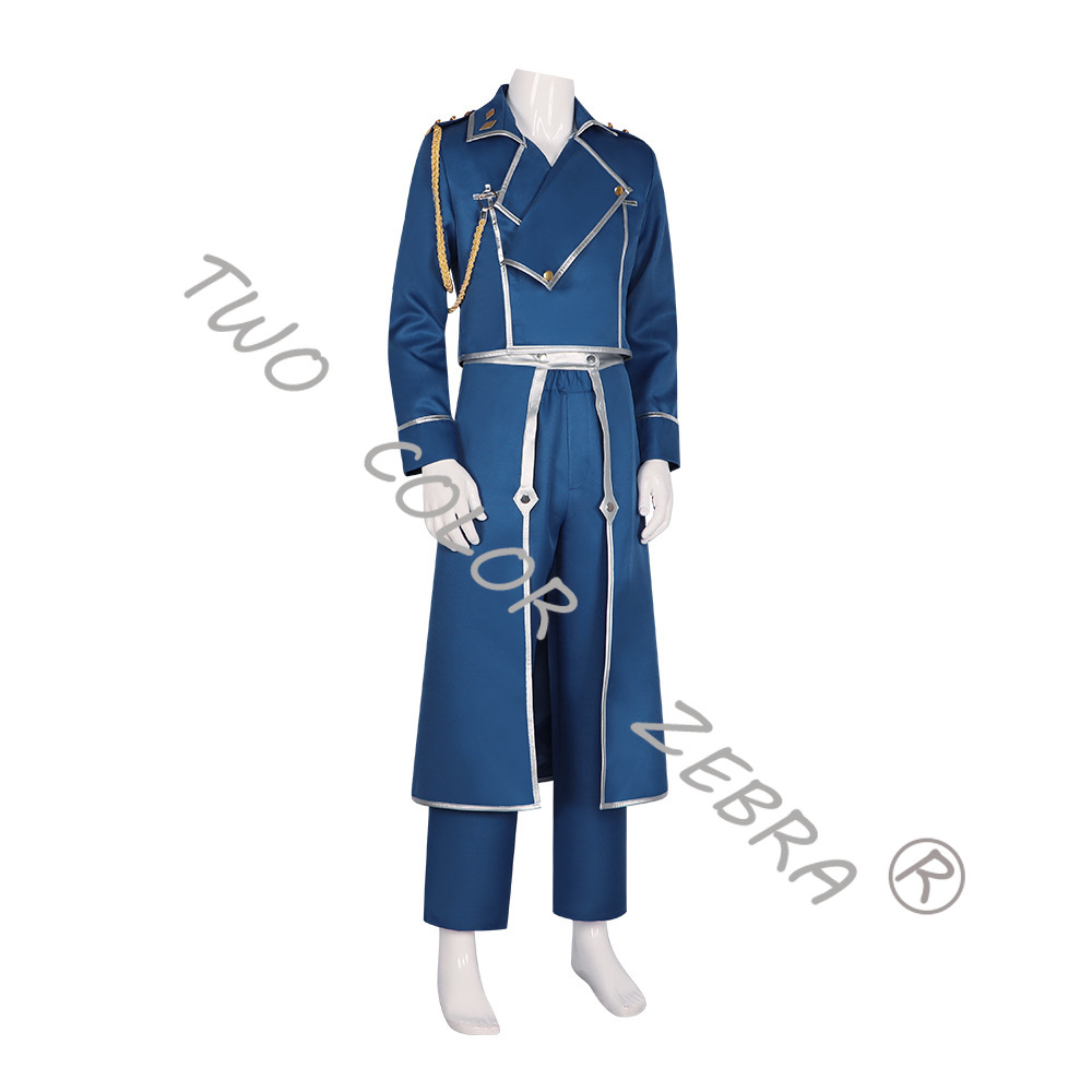 ロイ・マスタング ブルー ミリタリー トレンチコート ユニフ - Fullmetal Alchemist Coat のレビューと価格