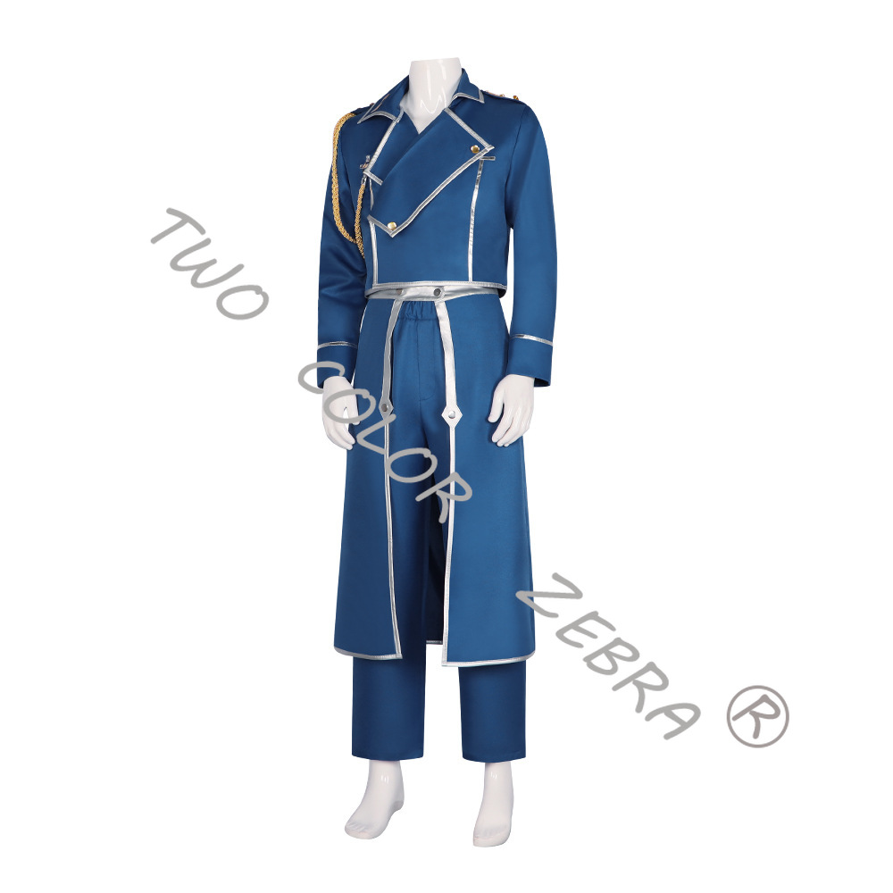ロイ・マスタング ブルー ミリタリー トレンチコート ユニフ - Fullmetal Alchemist Coat のレビューと価格