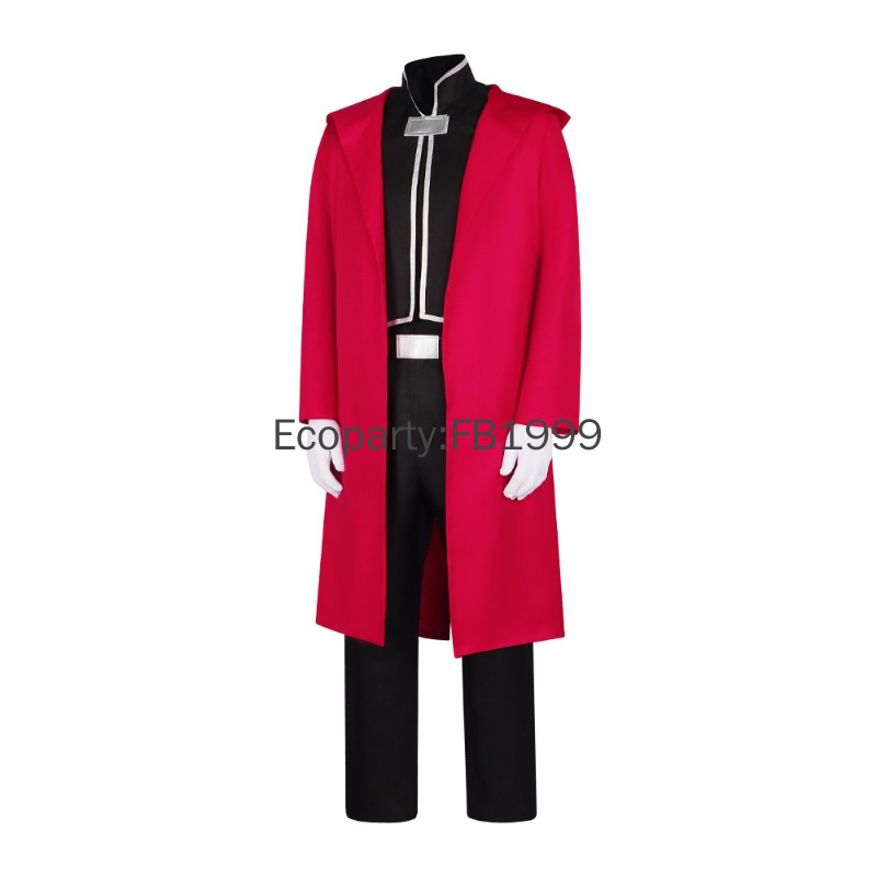 男性と女性のためのエドワードエルリックのコスプレ衣装,赤いフ - Fullmetal Alchemist Coat のレビューと価格