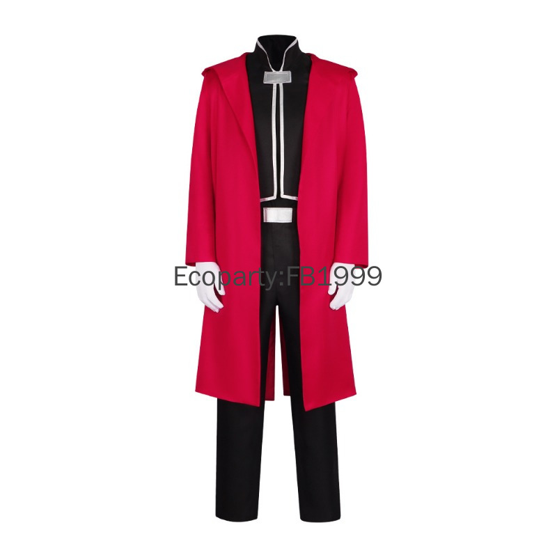 男性と女性のためのエドワードエルリックのコスプレ衣装,赤いフ - Fullmetal Alchemist Coat のレビューと価格