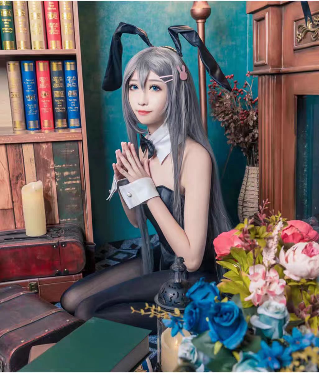 セクシーなバニーガール桜島麻衣コスプレ衣装ジャンプスーツバニ - Anime Cosplay Bunny のレビューと価格