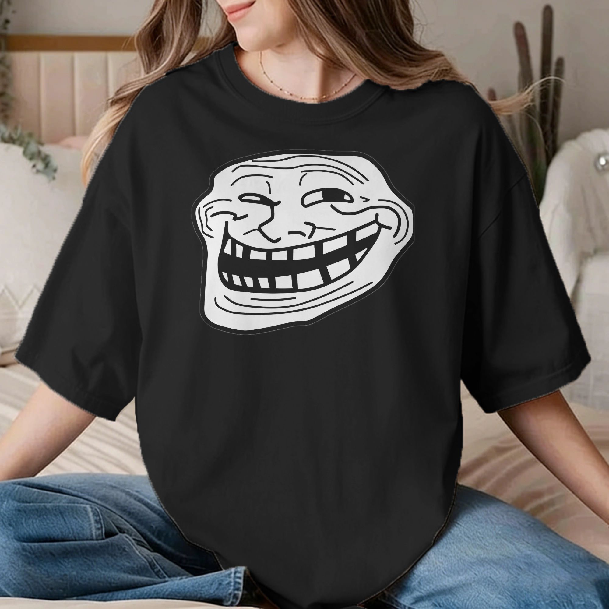 レジャートロールフェイス トロールフェイス メミー Tシャツ - Anime Cosplay Meme のレビューと価格