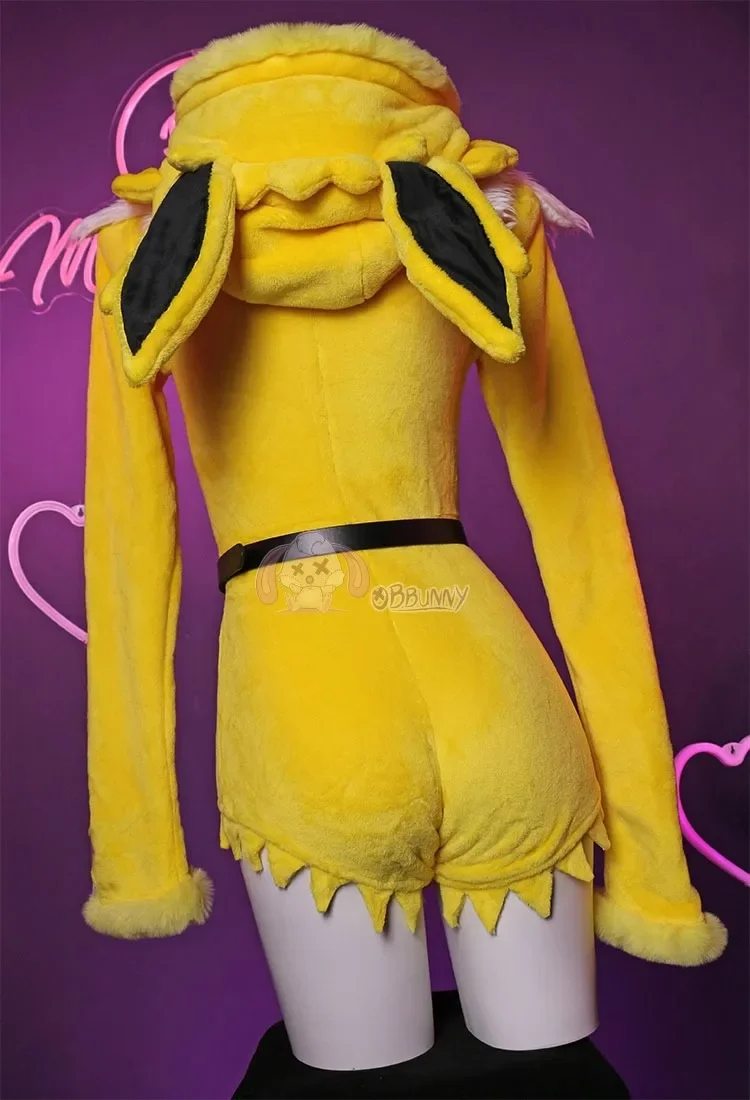 セクシーな深いVネックのフード付きボディスーツ、ソックススー - Anime Cosplay Bunny のレビューと価格