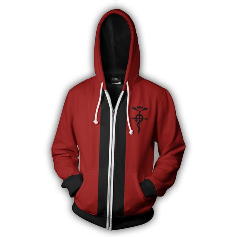 アニメコスプレスウェットシャツトラックスーツトップス服ドロッ - Fullmetal Alchemist Coat のレビューと価格