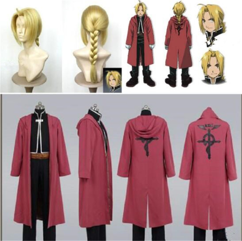 鋼の錬金術師エドワード・エルリックコスプレ衣装制服フルセット - Fullmetal Alchemist Coat のレビューと価格