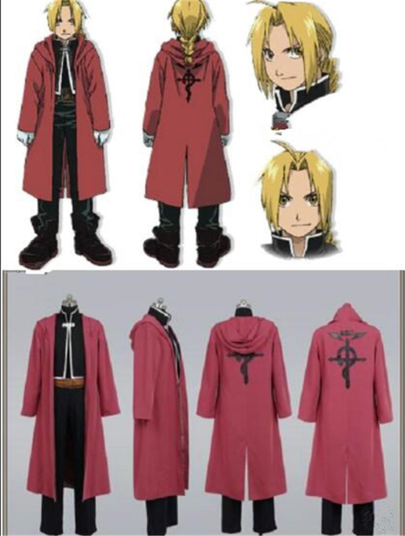 鋼の錬金術師エドワード・エルリックコスプレ衣装制服フルセット - Fullmetal Alchemist Coat のレビューと価格