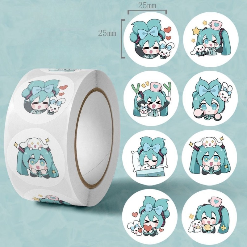 インスタ映えする可愛い初音ミクステッカー、漫画風装飾シール、 - Anime Cosplay Miku のレビューと価格