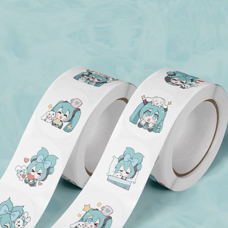 インスタ映えする可愛い初音ミクステッカー、漫画風装飾シール、 - Anime Cosplay Miku のレビューと価格