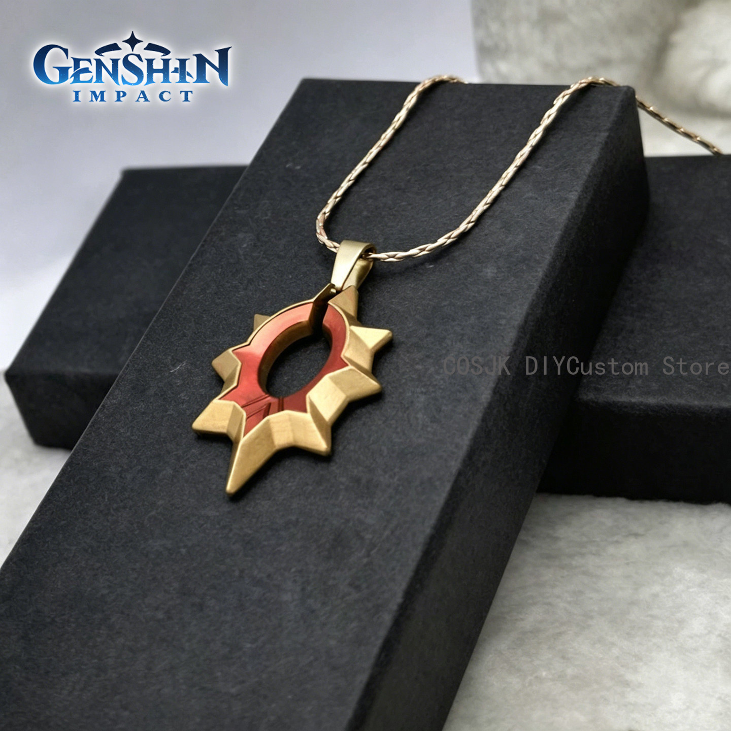ゲーム原神マブイカキャラクターチョーカーネックレスブローチピ - Anime Cosplay Characters のレビューと価格