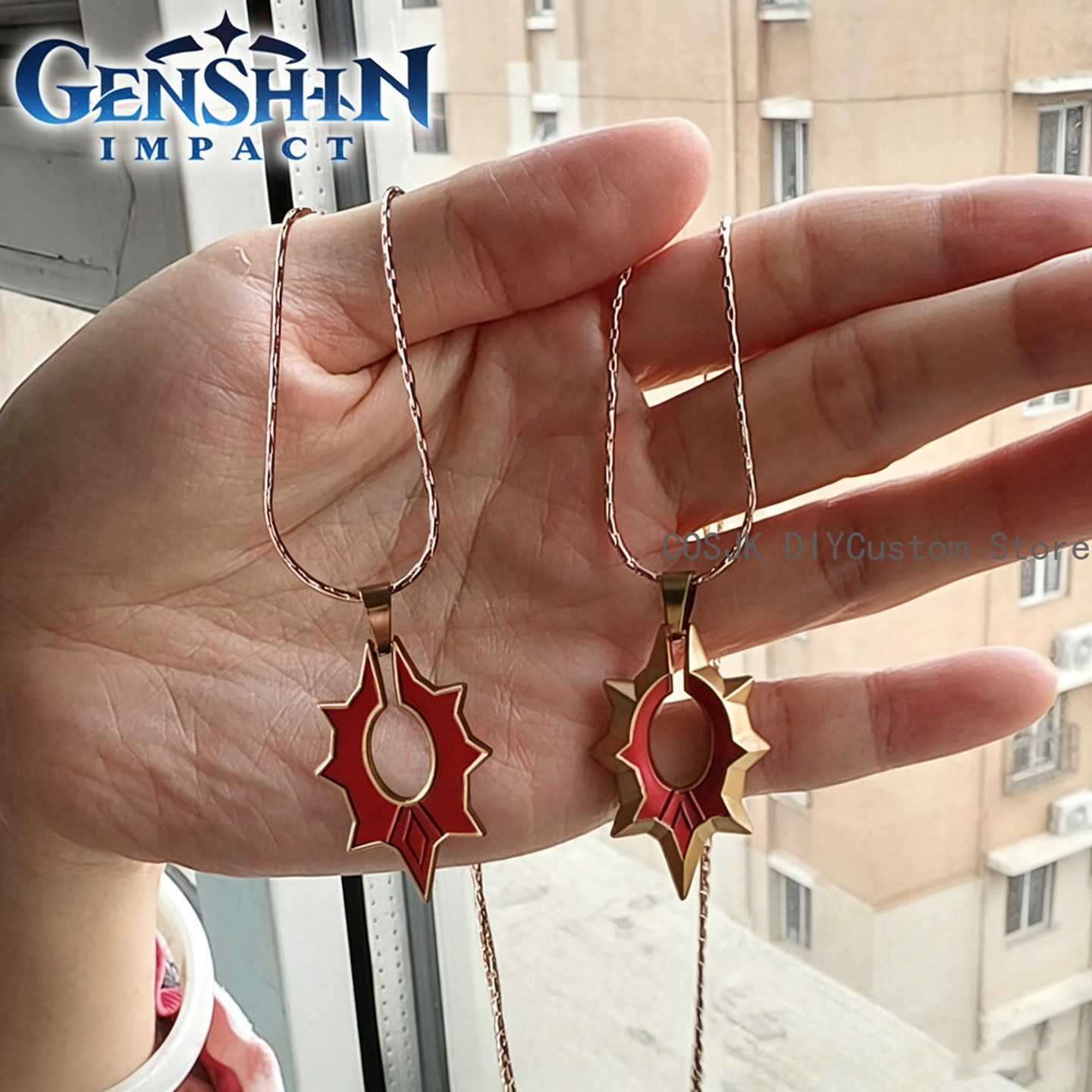 ゲーム原神マブイカキャラクターチョーカーネックレスブローチピ - Anime Cosplay Characters のレビューと価格