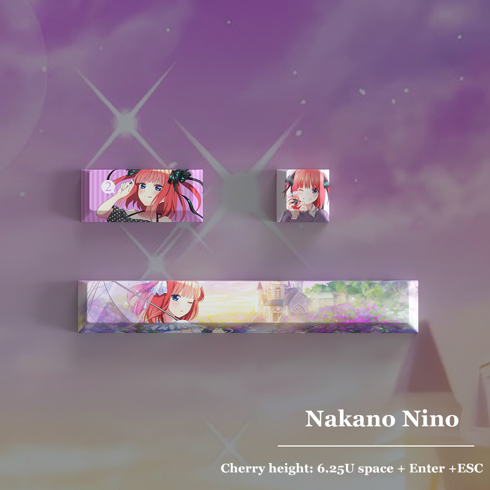 五等分の花嫁テーマ PBT 3キーキャップ 高さ6.25U  - Quintuplets Anime Cosplay のレビューと価格
