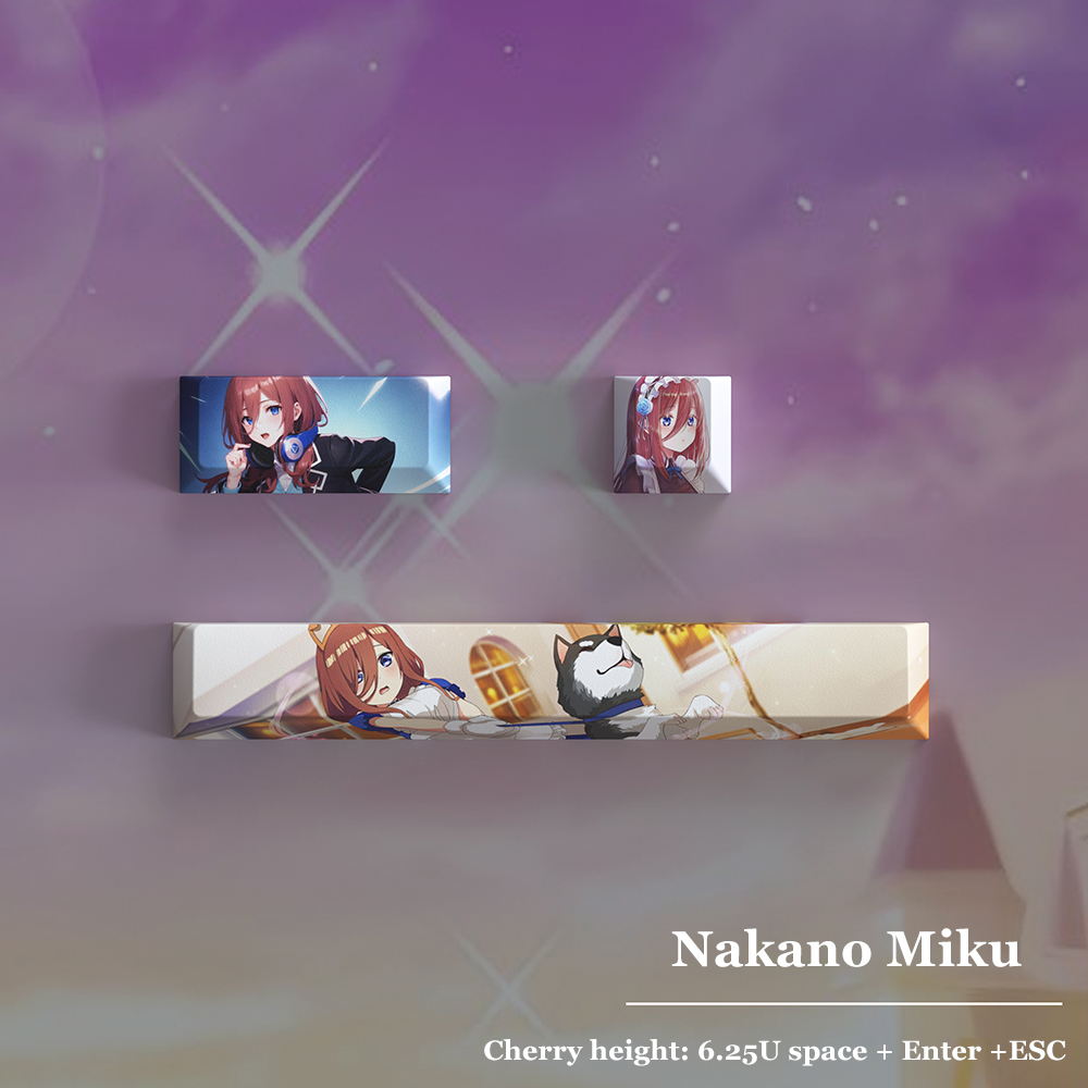 五等分の花嫁テーマ PBT 3キーキャップ 高さ6.25U  - Quintuplets Anime Cosplay のレビューと価格