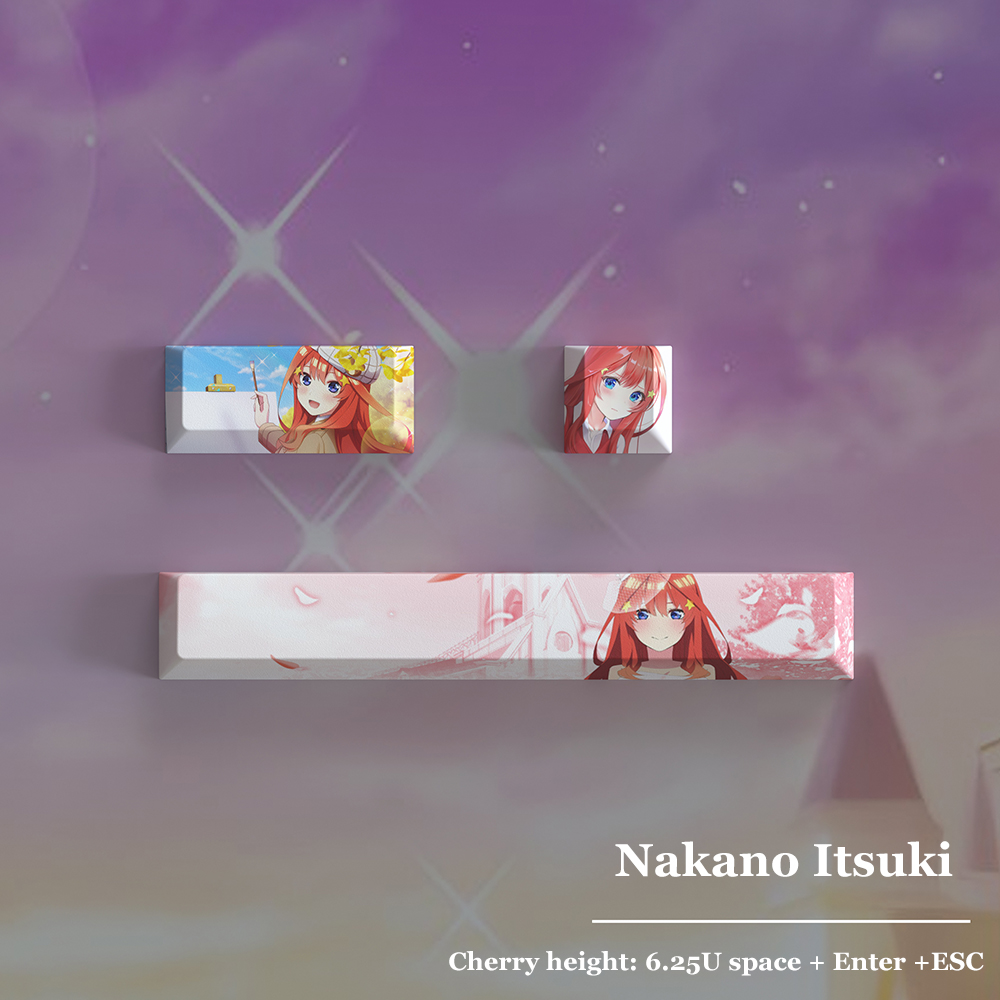五等分の花嫁テーマ PBT 3キーキャップ 高さ6.25U  - Quintuplets Anime Cosplay のレビューと価格