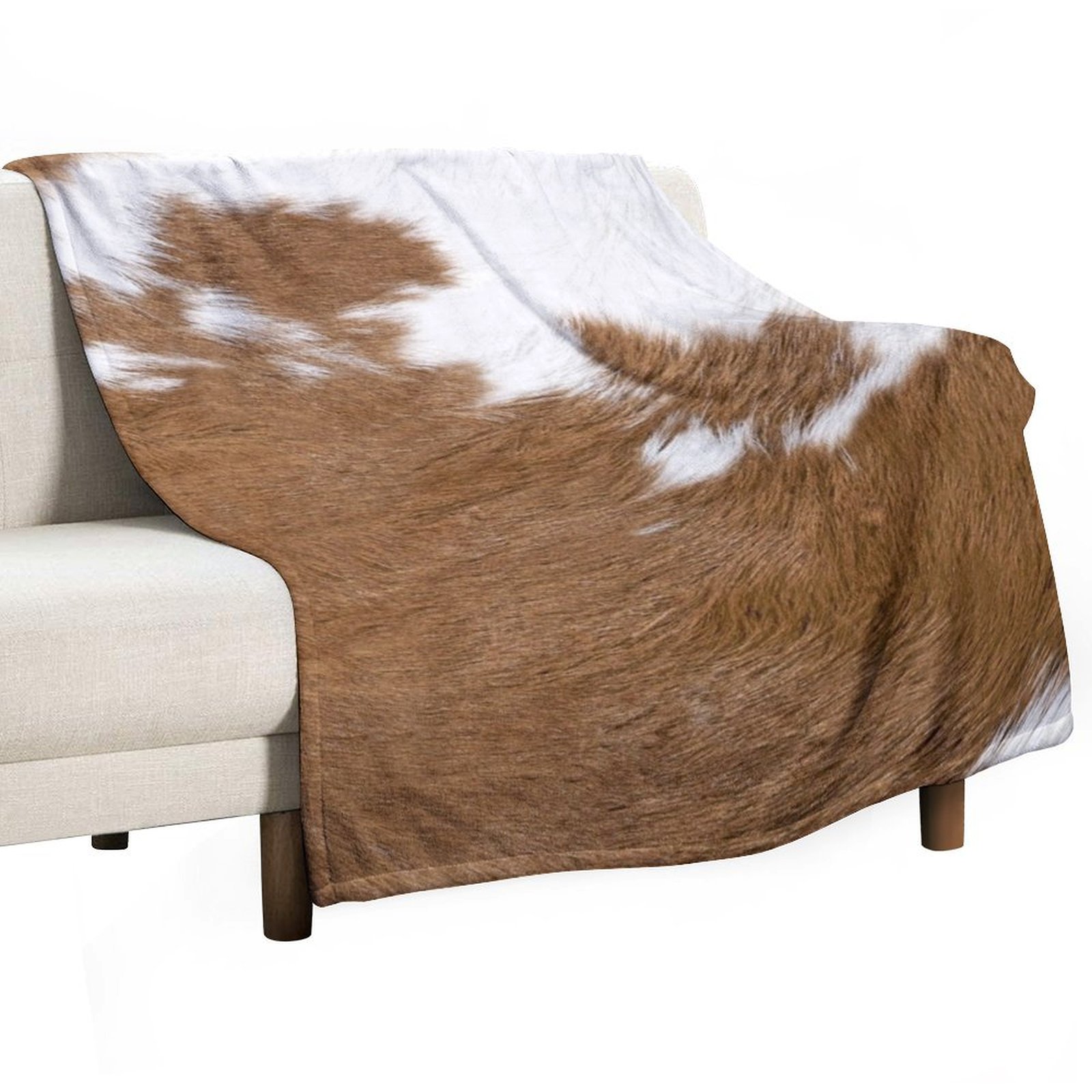Cow Hide Brown & White Throw B - Anime Cosplay Idea のレビューと価格