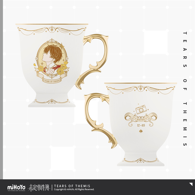 菊の幻想的なセラミックコーヒーカップ、ボックス製品、ブナ真珠 - Anime Cosplay Cafe のレビューと価格