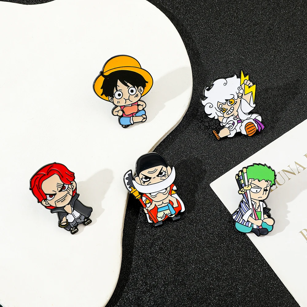 5個セット 個性的なブローチ かわいい白ひげルフィ ゾロ シ - Cosplay Anime Zoro のレビューと価格