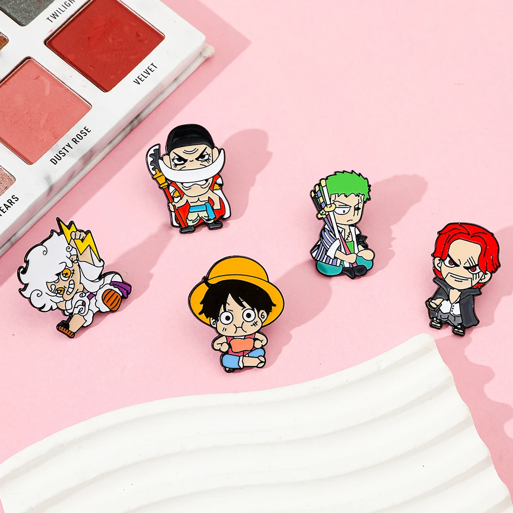 5個セット 個性的なブローチ かわいい白ひげルフィ ゾロ シ - Cosplay Anime Zoro のレビューと価格