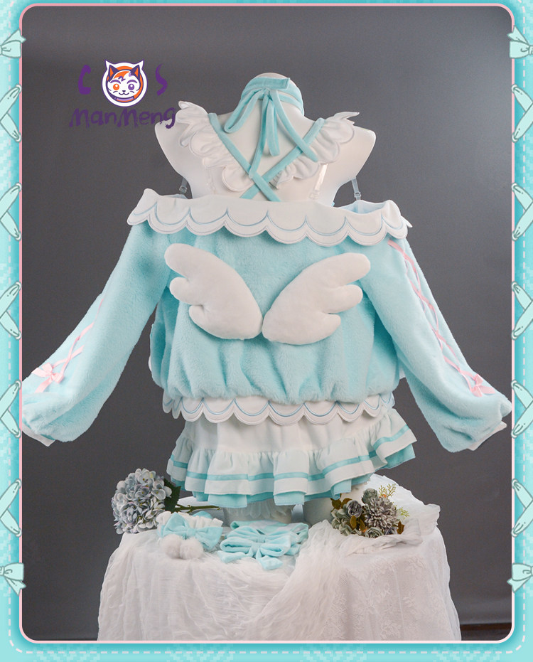 ミクコスプレ衣装ゲームコスプレアニメ女性かわいいブルー毛皮の - Anime Cosplay Miku のレビューと価格