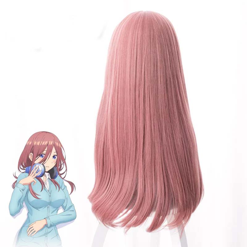 ダークピンク 50cm 耐熱 コスプレ アニメウィッグ 高品 - Quintuplets Anime Cosplay のレビューと価格
